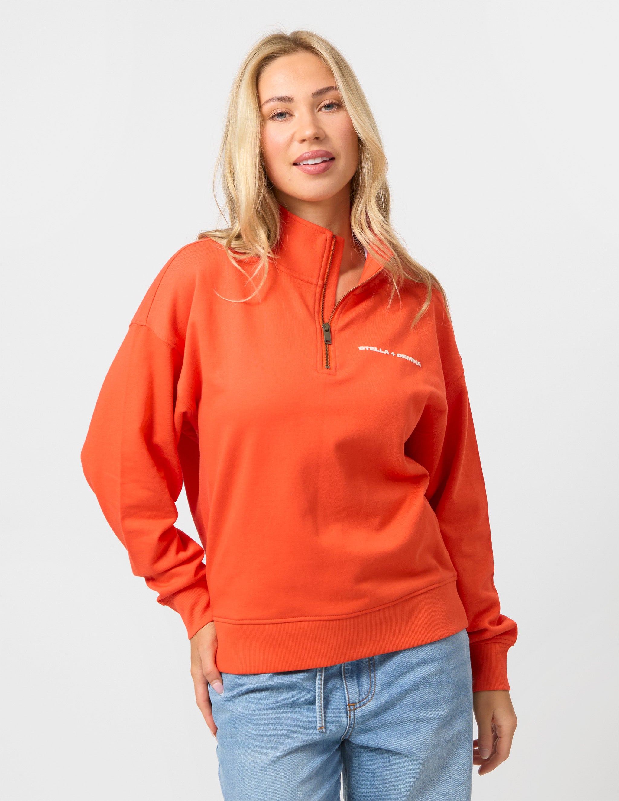 めぇ　RED1 Core 1/4 Zip Sweatshirt - Cherry – Stella+Gemma-AU