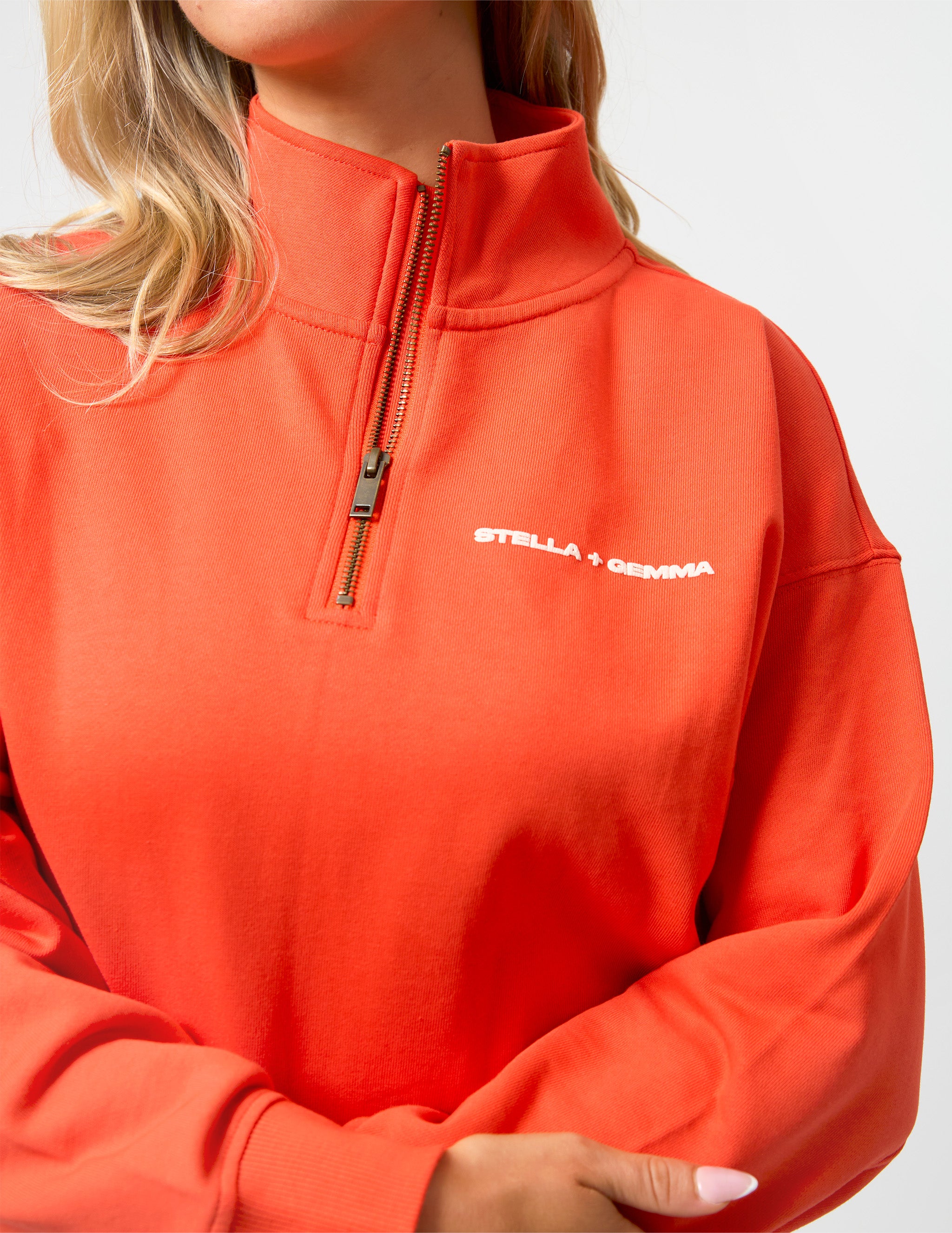Core 1/4 Zip Sweatshirt - Cherry – Stella+Gemma-AU
